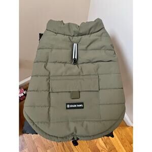 Spark Paws Olive Green Warm Shield Water Resistant Fleece Jacket Large